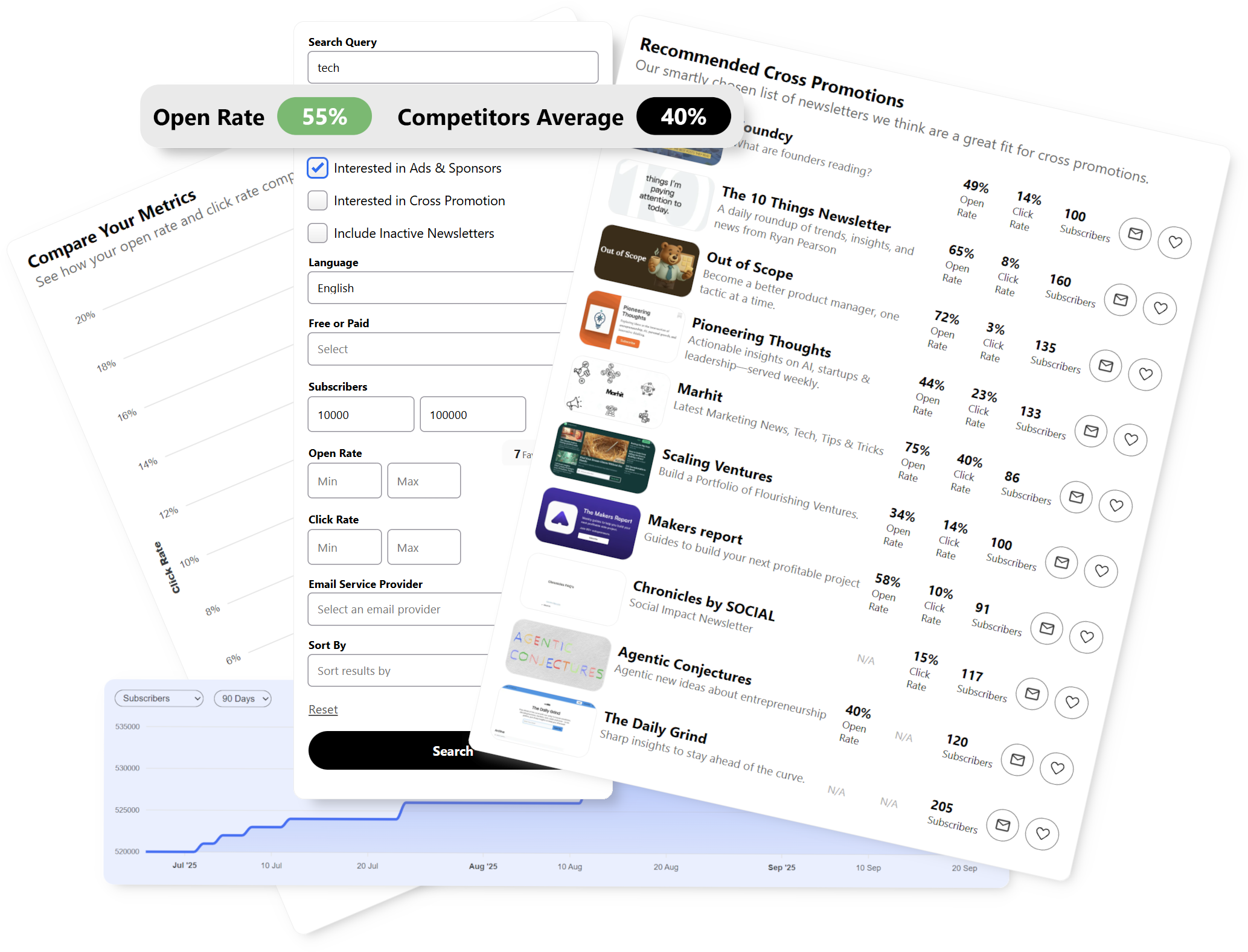 Screenshot of InboxReads Pro features